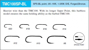 Tiemco TMC 101 Dry Fly Hooks – Size 18, 100-Pack For Fly Tying